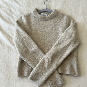 &Other Stories Cream Cropped Sweater
